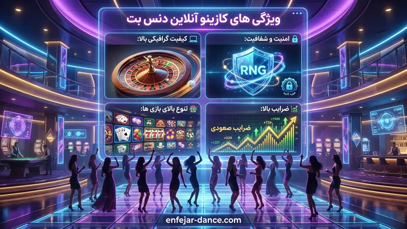 ویژگی های مهم بخش کازینو آنلاین dance bet